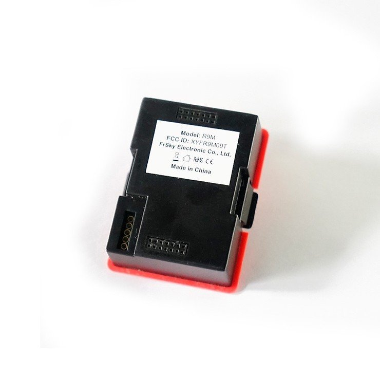 FrSky R9M Longrange Sende Modul in Rot mit Antenne - Thumbnail 3