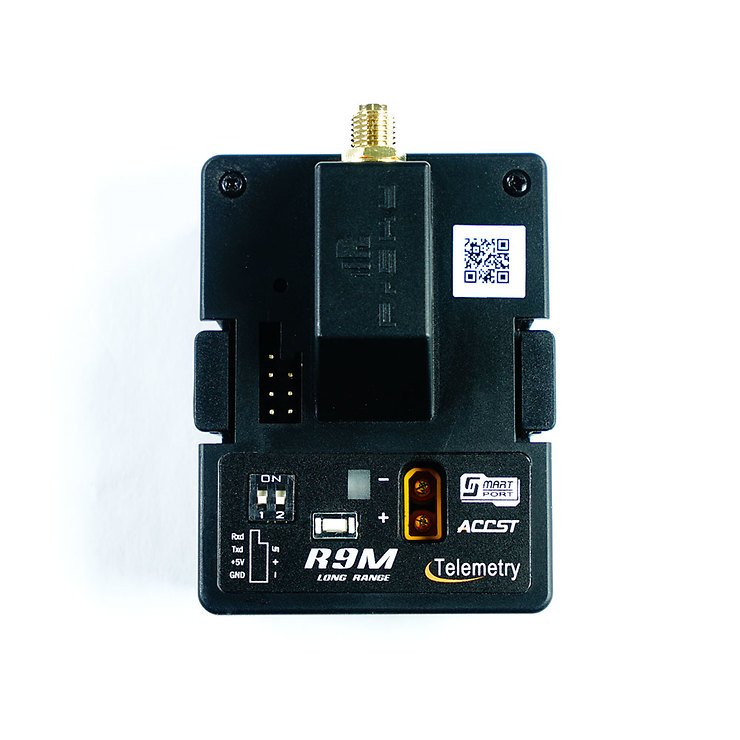 FrSky R9M Longrange Sende Modul in Rot mit Antenne - Thumbnail 4