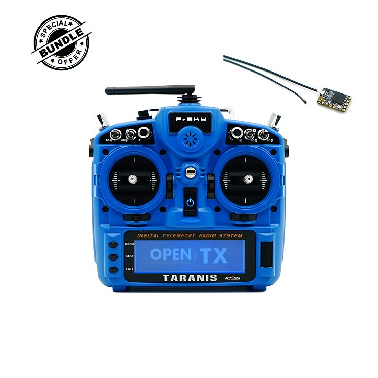 FrSky Taranis X9D Plus V2019 Sky Blue + R9 Mini Alu case - Pic 1