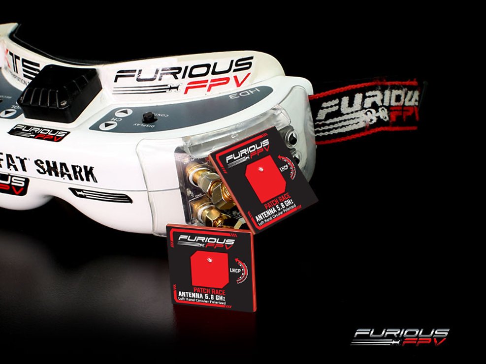 FuriousFPV Antenne Feather Patch Race 5.8GHz LHCP SMA - Thumbnail 3