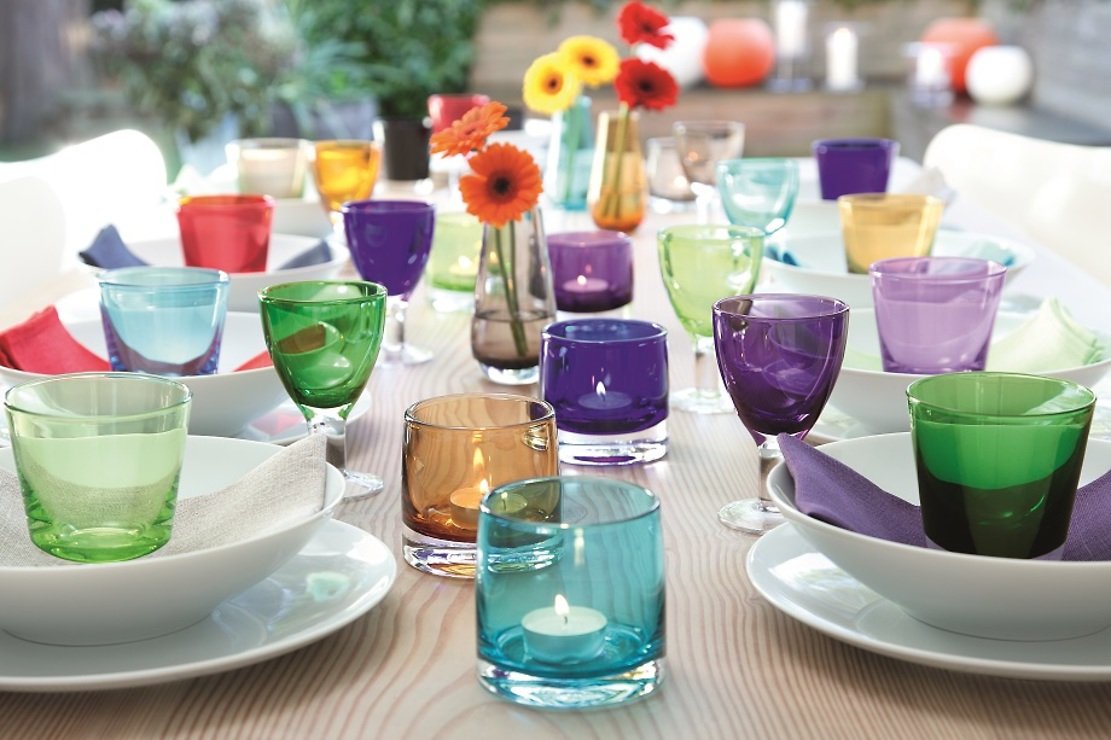 LSA Becherglas Asher 340ml rot - Thumbnail 3