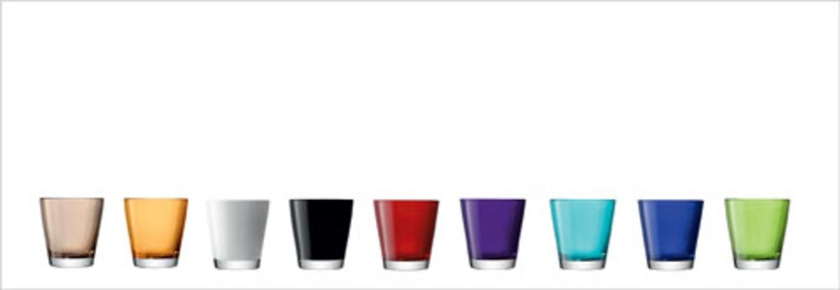 LSA Becherglas Asher 340ml rot - Thumbnail 4