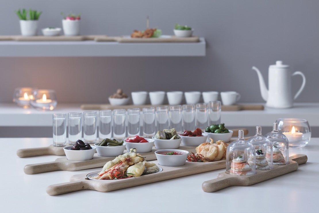 LSA Servierplatte Paddle mit Glashauben 45cm klar - Thumbnail 4