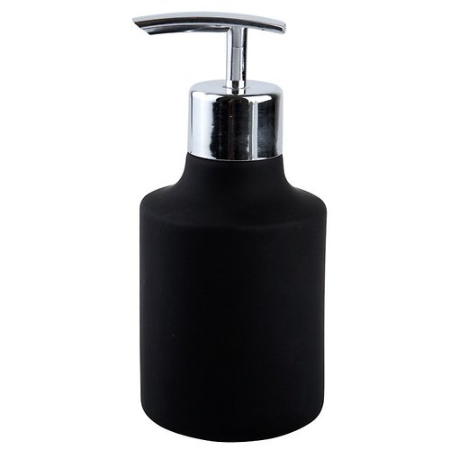 Galzone soap dispenser ceramic black bellied