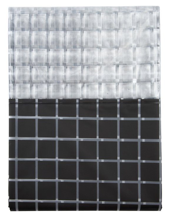 Galzone shower curtain polyester 2 x 1,5m checked black - Pic 1