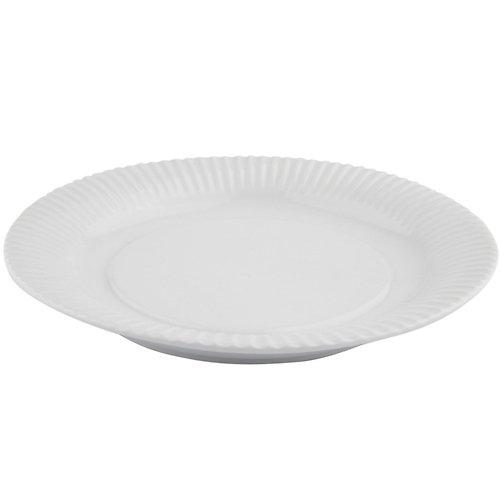 Plato de porcelana Galzone blanco 23cm