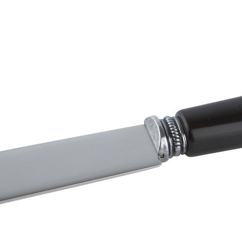 Couteau de table Galzone en acier inoxydable avec manche noir