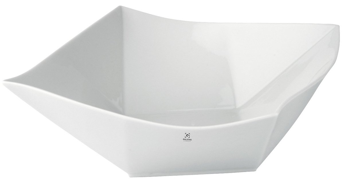 Galzone serving dish angular 23 cm porcelain white - Pic 1