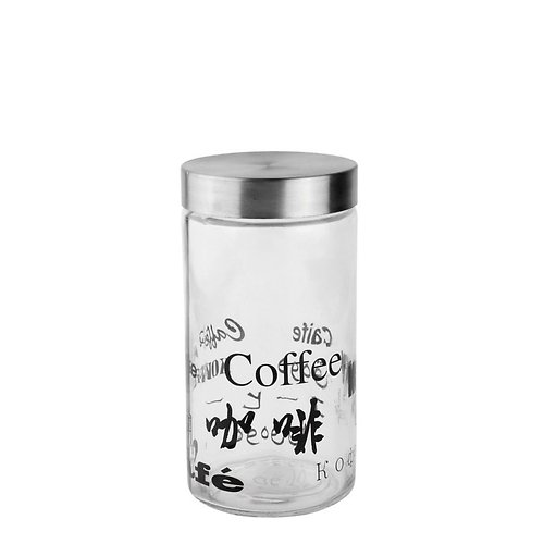 Boîte de rangement en verre Galzone avec couvercle en acier 22cm
