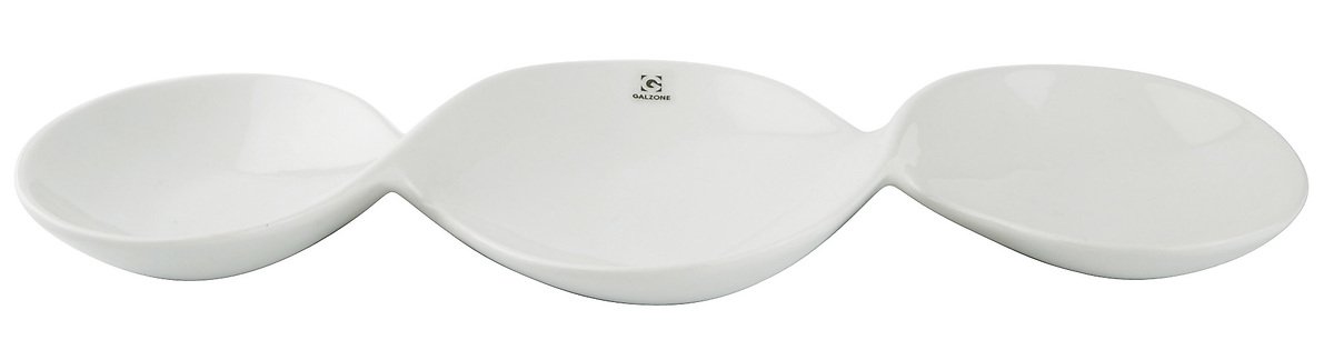 Galzone platter porcelain white 3 - Pic 1