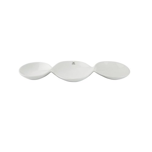 Galzone Plato de Servir Porcelana Blanca 3pcs