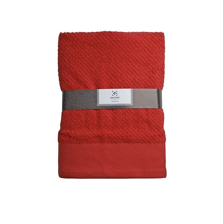 Serviette de toilette Galzone coton 70x140cm 400g rouge - Pic 1