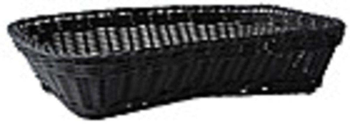 Galzone Korb geflochten Kunststoff schwarz 30cm - Pic 1