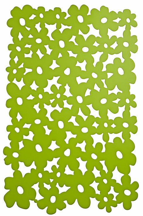 Galzone placemat flowers green 28,5 x 44cm - Pic 1