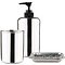 Galzone washbasin set (soap dispenser, tumbler, soap dish) stainless steel