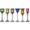 Lyngby liqueur glass colored 2.5 cl to 4 cl set of 6