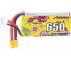 Gaoneng GNB LiPo batería LiHV 2S 650mAh 7.6V 120C XT30 