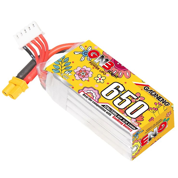 Akumulator Gaoneng LiPo 4S 650mAh 15.2V 120C XT30 - Thumbnail 1