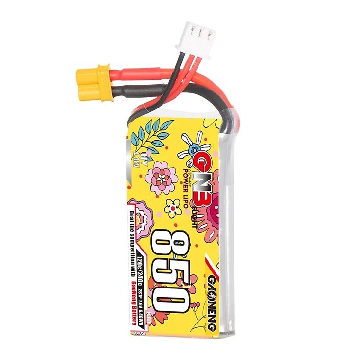 Gaoneng GNB Batteria LiPo LiHV 2S 850mAh 7.6V 120C XT30  - Thumbnail 1