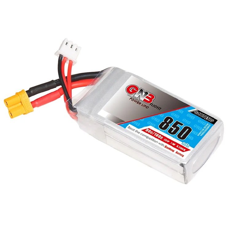 Gaoneng GNB LiPo battery 2S 7.4V 850mAh 80C XT30  - Thumbnail 2