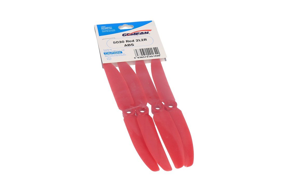 Gemfan 5030 5x3 ABS Propeller - Rot (2xCW, 2xCCW) - Pic 1