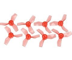 Gemfan 1219 31mm 3 Blade Propeller 0.8mm Hole Clear Red 4xCW 4xCCW
