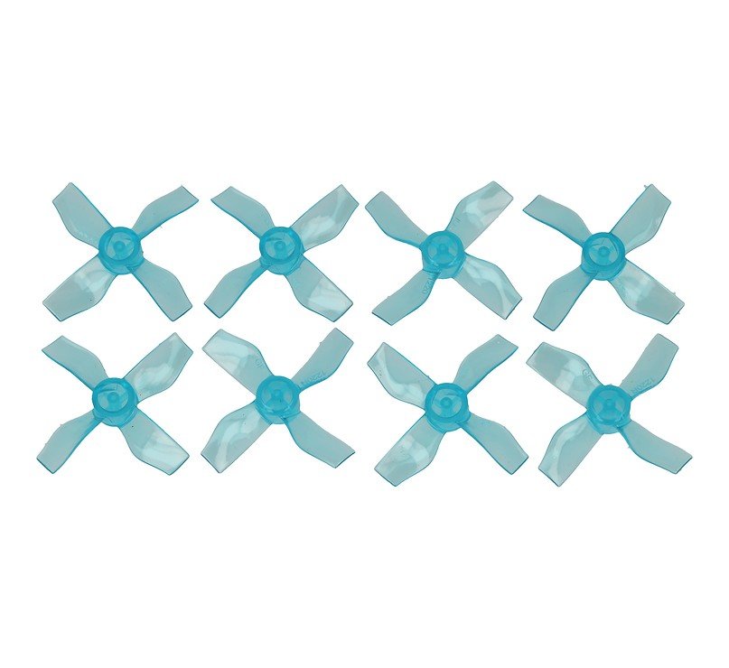 Gemfan 1220 31mm 4 Blade Propeller 0.8mm Hole Clear Blue 4xCW 4xCCW - Pic 1
