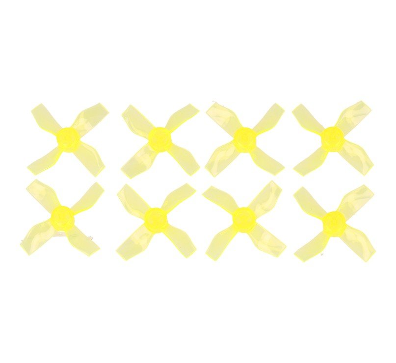 Gemfan 1220 31mm 4 Blades Propeller 1mm Hole Clear Yellow 4xCW 4xCCW - Pic 1