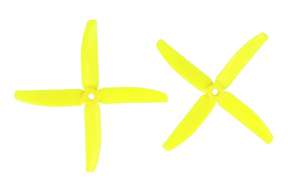 Gemfan 5040 5x4 Master Series 4-Blatt Propeller Gelb 2xCW 2xCCW 5 Zoll - Thumbnail 2