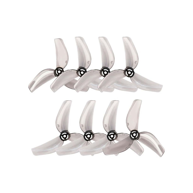 Gemfan 40mm 1614 3-Blatt Propeller Clear Black (4CW+4CCW) - Thumbnail 1