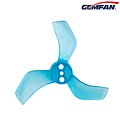 Gemfan 1635 40mm 3 blade propeller 1,5mm hole 4xCW 4xCCW Transparent Blue - Thumbnail 1