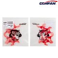 Gemfan 1635 40mm 3 blade propeller 1,5mm hole 4xCW 4xCCW Transparent Red - Thumbnail 1