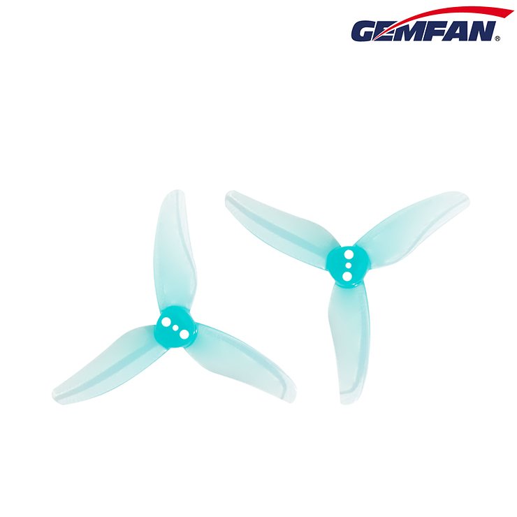 Gemfan 2512 3 blade propeller Clear Blue 2.5 inch - Pic 1