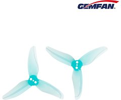 Gemfan 2512 3 blade propeller Clear Blue 2.5 inch