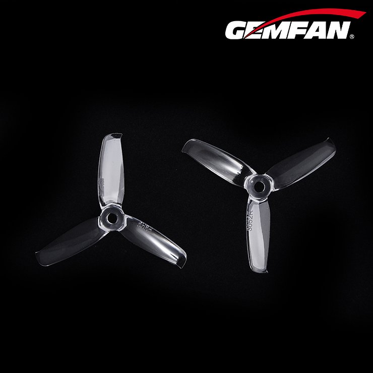 Gemfan 3052 3x5,2 Flash 3 Blade Propeller Clear 2xCW 2xCCW 3 inch - Thumbnail 3