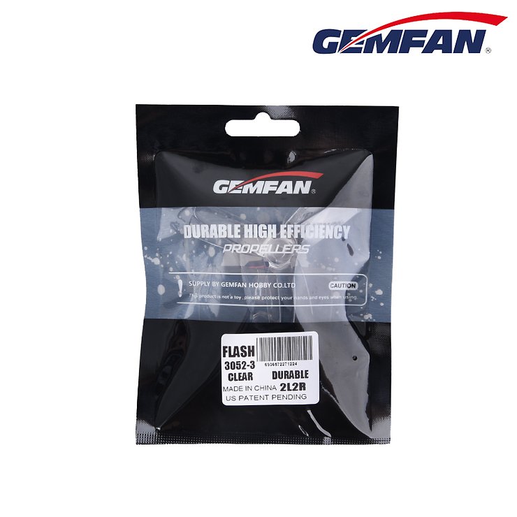 Gemfan 3052 3x5,2 Flash 3 Blade Propeller Clear 2xCW 2xCCW 3 inch - Thumbnail 4