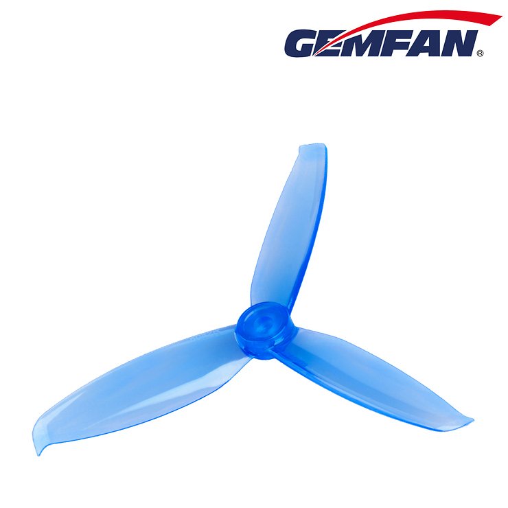 Gemfan 5042 5x4,2 WinDancer 3 Blatt Propeller Blau 2xCW 2xCCW 5 Zoll - Thumbnail 2