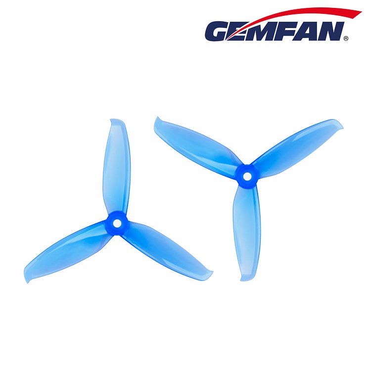 Gemfan 5042 5x4,2 WinDancer 3 Blatt Propeller Blau 2xCW 2xCCW 5 Zoll - Thumbnail 3