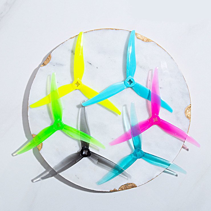 Gemfan Hurricane SL5125-3 für Toothpick & Ultralight Quad Clear Blue 5 Zoll - Thumbnail 1