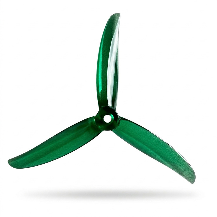 Gemfan Vannystyle 5136-3 Propeller 3-Blatt Durable 5,15 Zoll Translucent Green - Thumbnail 1