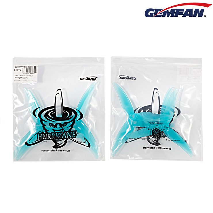 Gemfan Hurricane 51477 FPV Elica Blu 5 pollici - Thumbnail 2