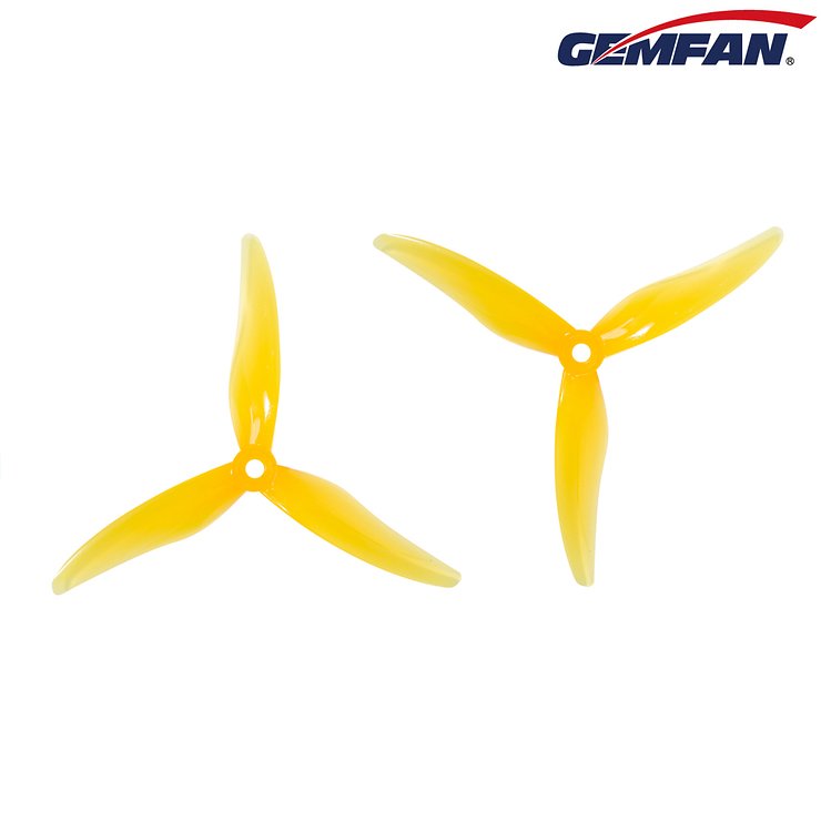 Gemfan Hurricane 51477 FPV Propeller Yellow 5 Inch - Thumbnail 3