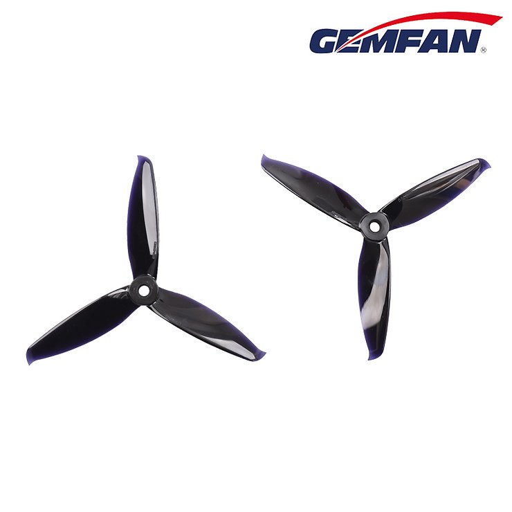 Gemfan 5152 5,1x5,2 Flash 3 Blatt Propeller Schwarz 2xCW 2xCCW 5 Zoll - Thumbnail 3