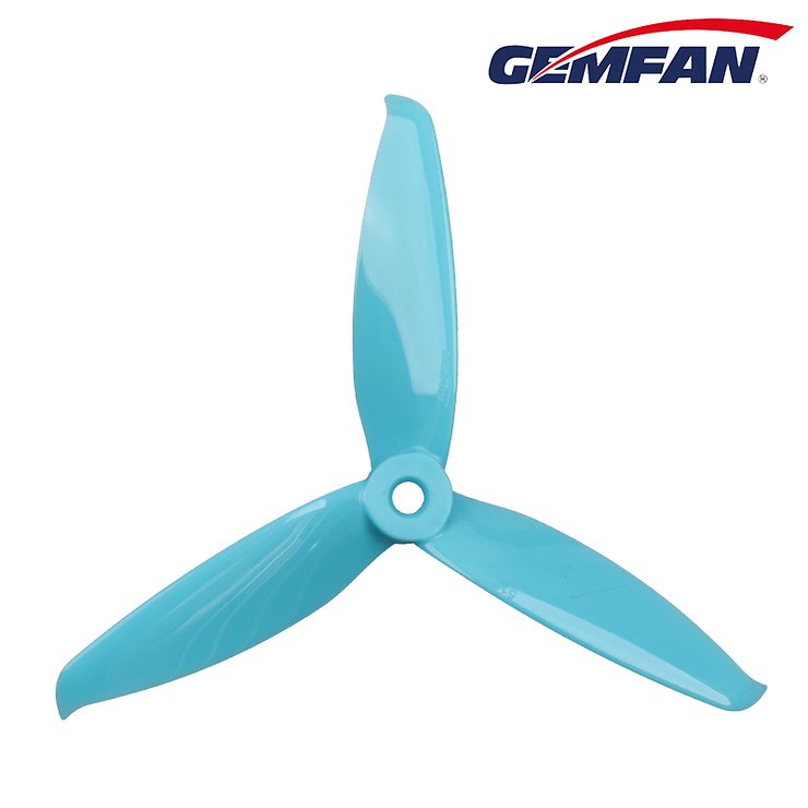 Gemfan 5152 5,1x5,2 Flash 3 Blatt Propeller Blau 2xCW 2xCCW 5 Zoll - Thumbnail 2