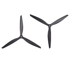 Gemfan 13X10 3 blade propeller 2 pieces 1x CW 1x CCW Reinforced Carbon Nylon Black