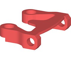 GEPRC Mark5 antenna mount 3D print TPU red