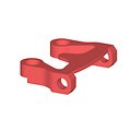 GEPRC Mark5 soporte de antena impresión 3D TPU rojo