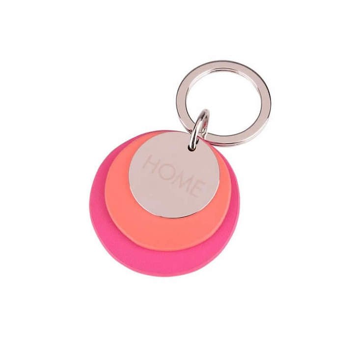 Gift Company Keychain Home Leather pink orange - Pic 1