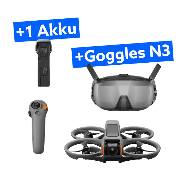 DJI Avata 2 Fly Smart Combo (ein Akku, Goggles N3) - Thumbnail 1