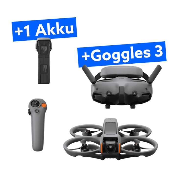 DJI Avata 2 FPV Fly More Combo (ein Akku, Goggles 3) - Thumbnail 1